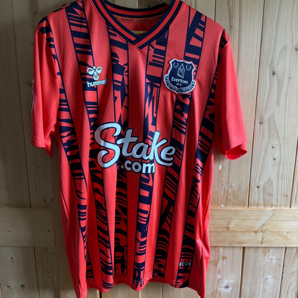 Hummel Everton FC 2023-24 Away Jersey Doucoure 16 Mens Medium Soccer Shirt